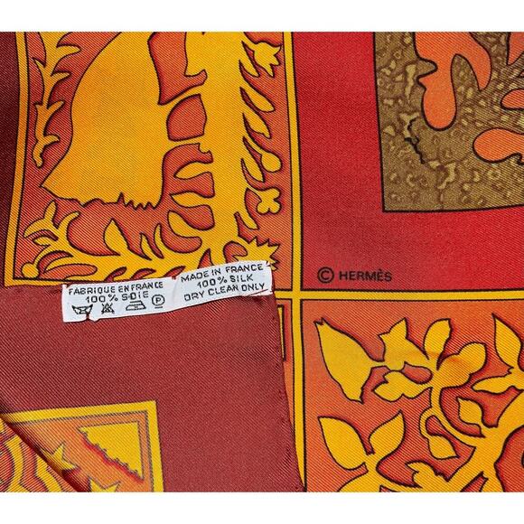 Hermes Carré 90 EARLY AMERICA Red Silk Scarf  Boxed NWT - Picture 4 of 16